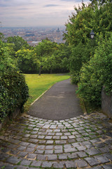Lane in Gellért Hill park, Budapest