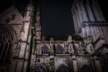 Naklejka premium Architecture and attractions of the night city of France Caen