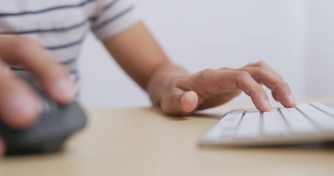 Man playing game on computer