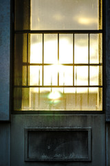 Sunset Through Building