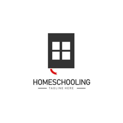 Home Schooling Vector Template Design
