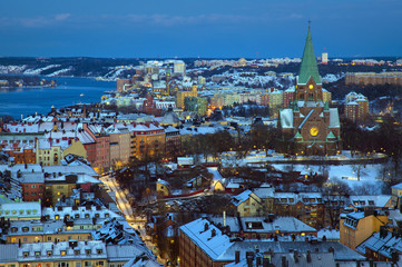 Naklejka premium Aerial view of Stockholm City