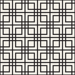 Vector seamless lattice pattern. Modern stylish texture with monochrome trellis. Repeating geometric grid. Simple graphic background. 