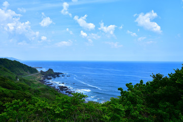 Obraz premium 岬の突端から見た情景