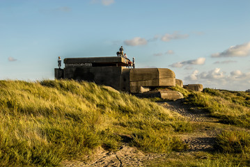 Six teenagers on a german bunker, located in the dunes near IJmuiden, the Netherlands.