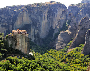 Fototapeta na wymiar Panoramic view of Meteora Monastery, Greece