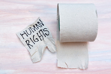 The inscription on the toilet paper 