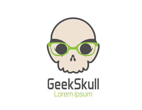 geek skull logo