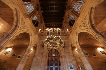 Interior del Palacio de Sobrellano en Comillas, Cantabria, España