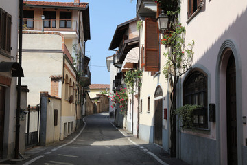 Small Town La Morra in Piedmont. Italy 