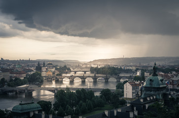 Fototapeta na wymiar Dramatic Storm Over Prague
