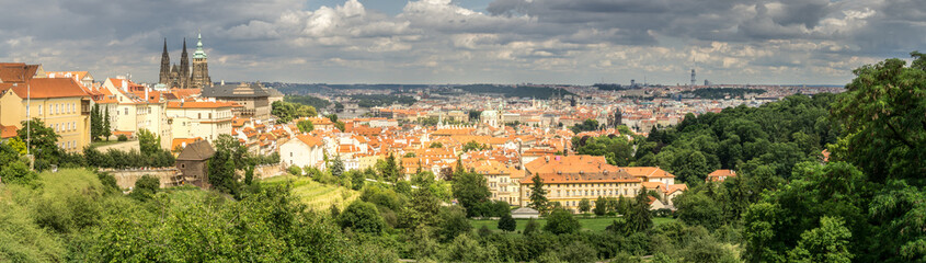 Fototapeta na wymiar Panoramic of Prague from Strahov Monastery