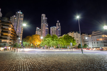 Fototapeta na wymiar San Martin Square (Plaza San Martin) and Monumental Tower (Torre Monumental) at Retiro region - Buenos Aires, Argentina