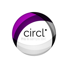 Clean professional colorful circle business icon