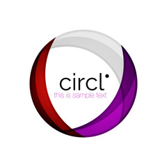 Clean professional colorful circle business icon