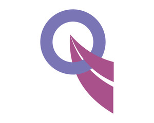 alphabet Q abstract typography typeset font image vector icon symbol