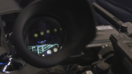 Professional Video Camera Viewfinder. video camera. A professional high definition, tapeless...