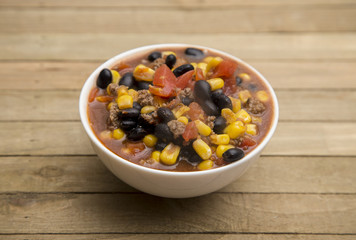 Bowl of Soup Commonly Refered to as Taco or Tortilla Soup