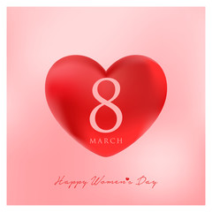 happy womens day greeting card vector illustration