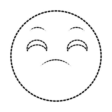 dotted shape disappointed face gesture emoji expression