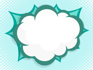 illustration of blank speech bubble pop art, comic book