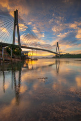 Fototapeta na wymiar Barelang bridge at Batam, Indonesia