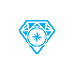 Compass Diamond Logo Icon Design