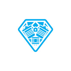 Motor Diamond Logo Icon Design