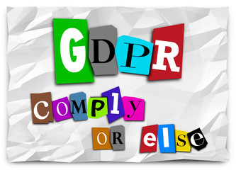 GDPR Comply or Else Ransom Note Compliance Illustration