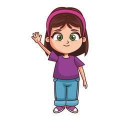 Beautiful girl cartoon vector illustration graphic design