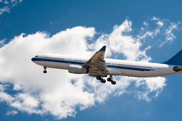 Airplane fly into the sky