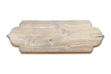 old plank wood isolated on white background