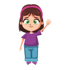 Beautiful girl cartoon vector illustration graphic design