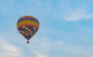 Colorful hot air balloons in the early morning