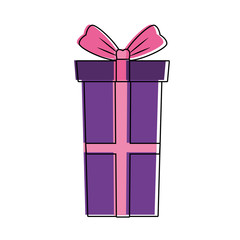 Gift box cartoon vector illustration graphic design
