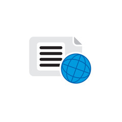 World Document Logo Icon Design