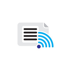 Wifi Document Logo Icon Design
