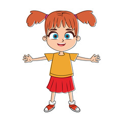 Beautiful girl cartoon vector illustration graphic design
