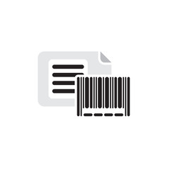 Barcode Document Logo Icon Design
