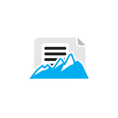 Mountain Document Logo Icon Design