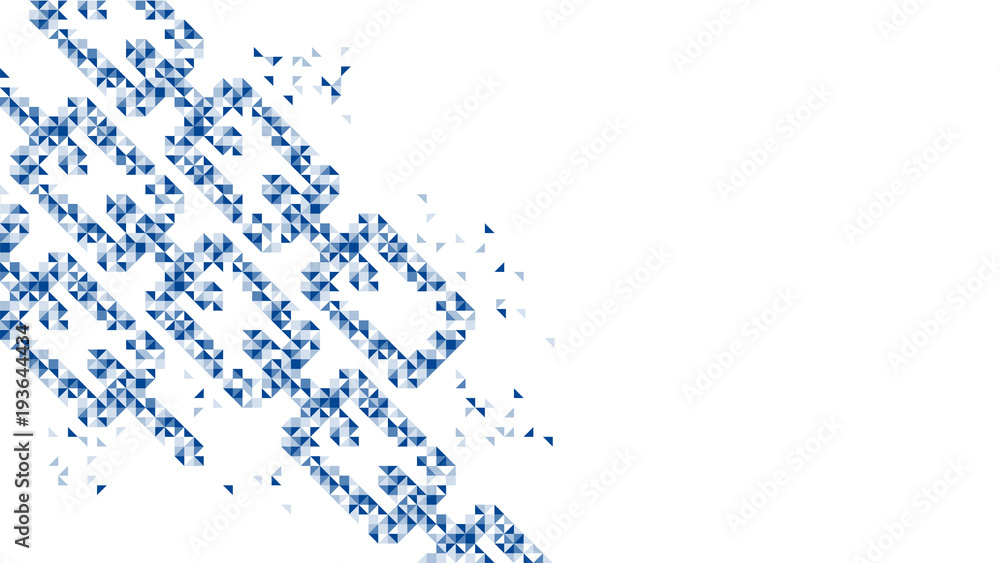 Aufkleber abstract geometric pattern chain shape design dark blue color illustration isolated on white backgro