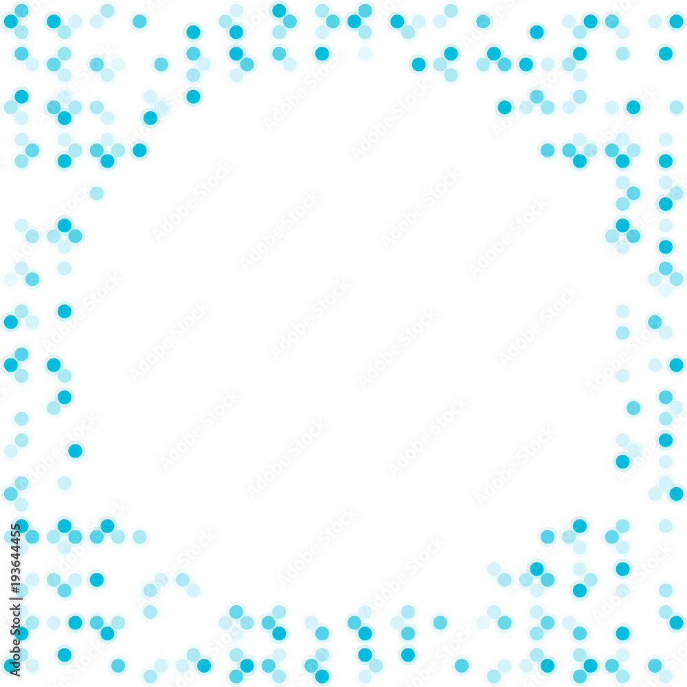 Aufkleber abstract geometric circle pattern blue color illustration isolated on white background with copy spa