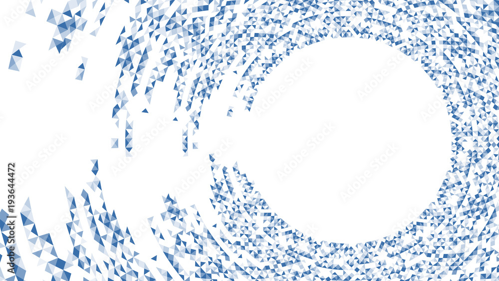 Poster abstract geometric pattern dark blue color illustration isolated on white background with copy space