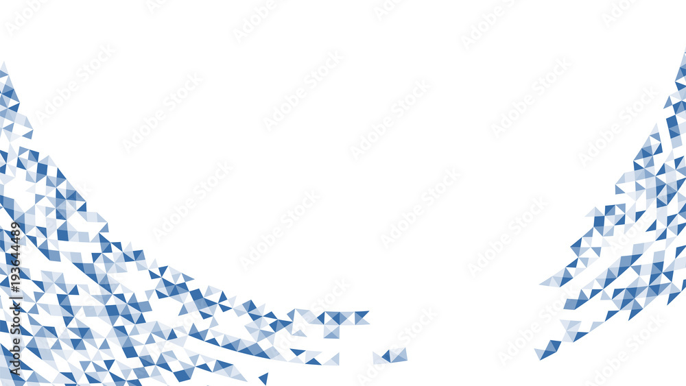Aufkleber abstract geometric curve pattern dark blue color illustration isolated on white background with copy