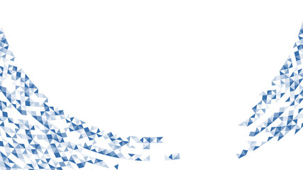 Abstract geometric curve pattern dark blue color illustration isolated on white background with copy space, vector eps 10