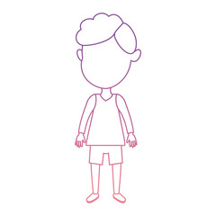 Obraz premium cute and little boy vector illustration design