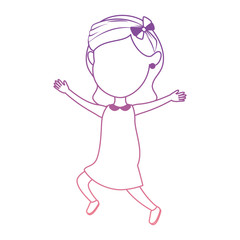 cute and little girl celebrating vector illustration design