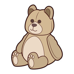 Teddy bear cartoon vector illustration graphic design