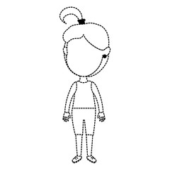 cute and little girl vector illustration design