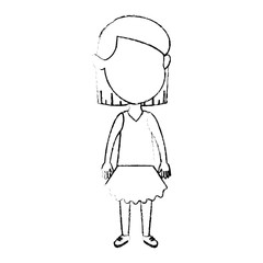 cute and little girl vector illustration design